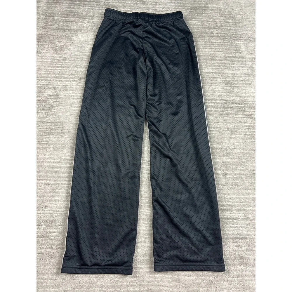 Nike Pants Boys Large Black Dri-FIT Mesh Athletic Track Side Stripe Swoosh